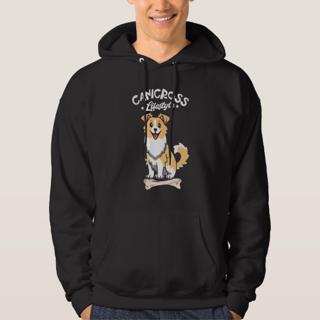 Canicross Lifestyle Dog Running Sport Jogging Hoodie (Front)