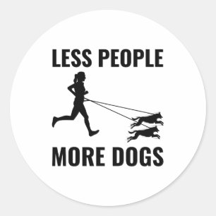Canicross Trail Running Runner Dog Sport Outdoor Classic Round Sticker