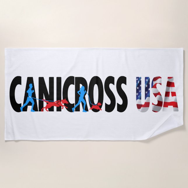 Canicross USA Beach Towel (Front)
