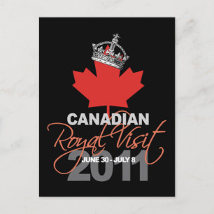 Canidian Royal Visit - William & Kate Wedding Postcard