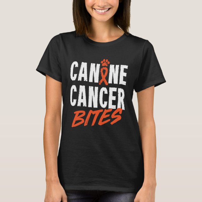 Canine Cancer Bites T-Shirt (Front)