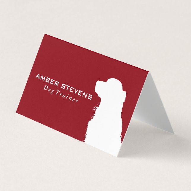 Canine close-up | Dog Training (red) Business Card (Front)