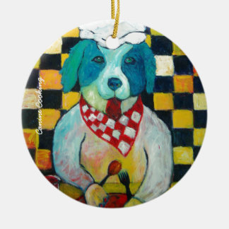 Canine Cooking Ceramic Tree Decoration