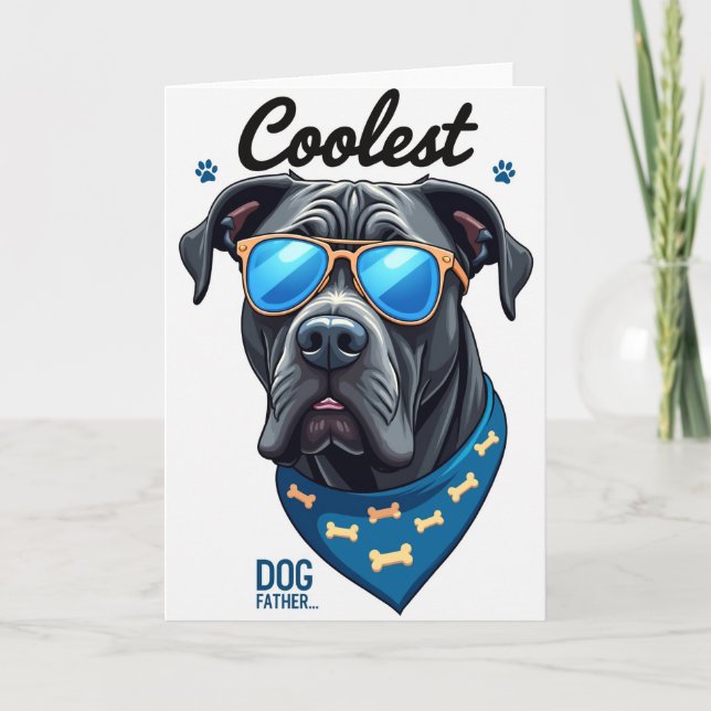 Canine Coolest Father Script Card (Front)