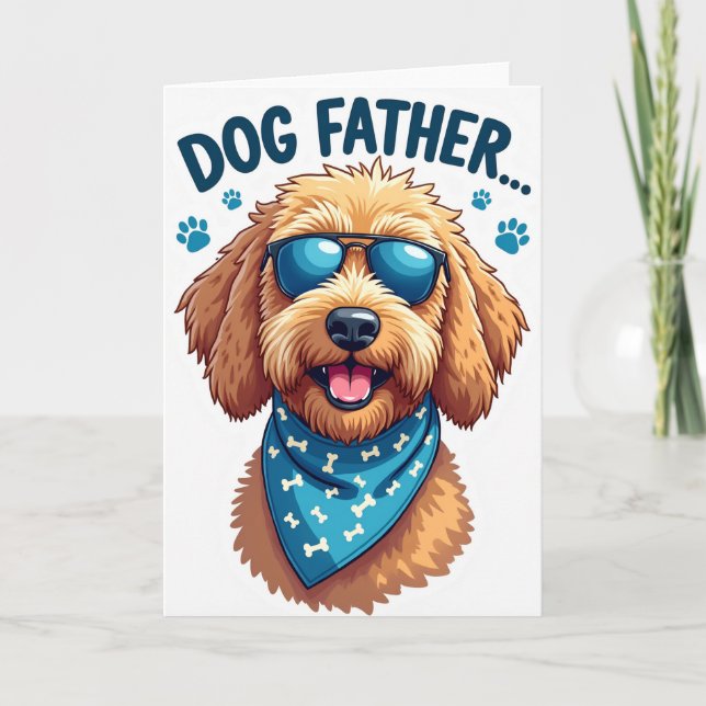 Canine Dad Funny Card (Front)