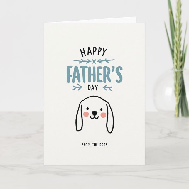 Canine Fathers Day Art Card (Front)