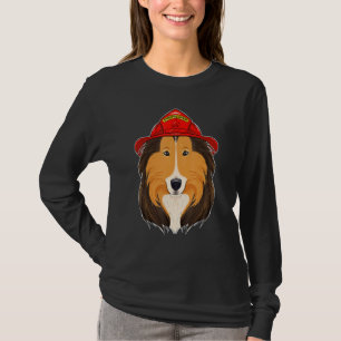Canine Handler I Fireman Dog I Firefighter Collie T-Shirt