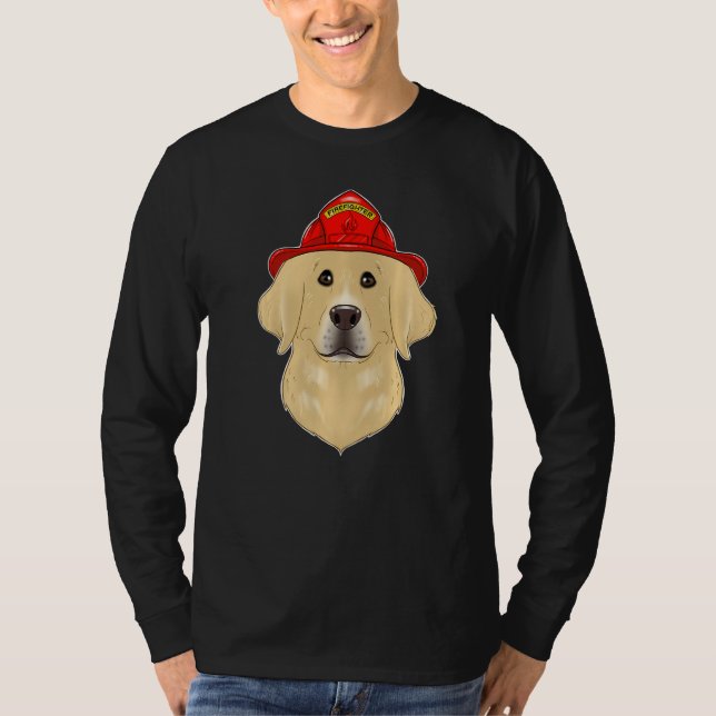 Canine Handler I Fireman Dog I Firefighter Labrado T-Shirt (Front)