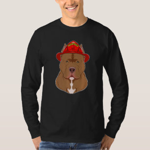 Canine Handler I Fireman Dog I Firefighter Pitbull T-Shirt