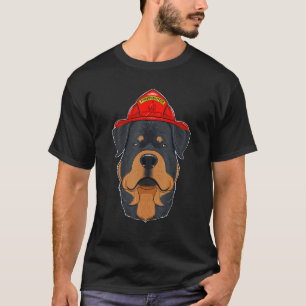 Canine Handler I Fireman Dog I Firefighter Rottwei T-Shirt