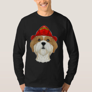 Canine Handler I Fireman Dog I Firefighter Shih Tz T-Shirt