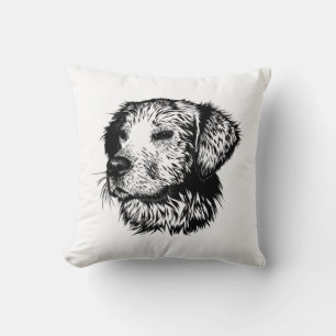 Canine Head Sketch  Cushion