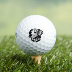 Canine Head Sketch  Golf Balls