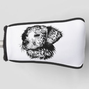 Canine Head Sketch Golf Head Cover