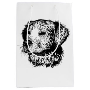 Canine Head Sketch Medium Gift Bag