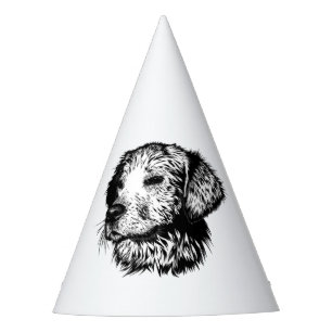 Canine Head Sketch Party Hat