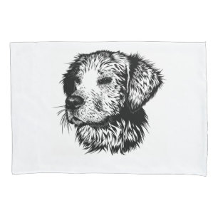Canine Head Sketch  Pillowcase