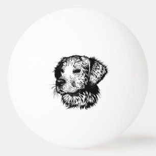 Canine Head Sketch Ping Pong Ball