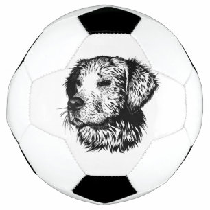 Canine Head Sketch  Soccer Ball