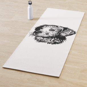 Canine Head Sketch  Yoga Mat
