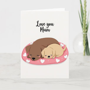 Canine Love Mums Day Art Card