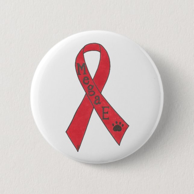 Canine Megaesophagus Support Ribbon Pin (Front)