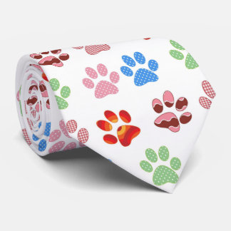 Canine Paw Print Men's Tie