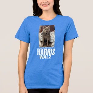 Canine Super Heros for Harris/Walz reverse type Tri-Blend Shirt
