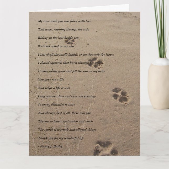 Canine Sympathy Card (Front)