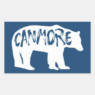 Canmore Alberta Bear Rectangular Sticker