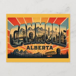 Canmore Alberta Mountain Town Postcard