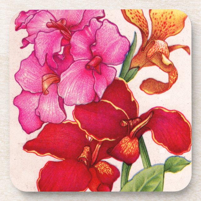 canna flowers coaster (Front)
