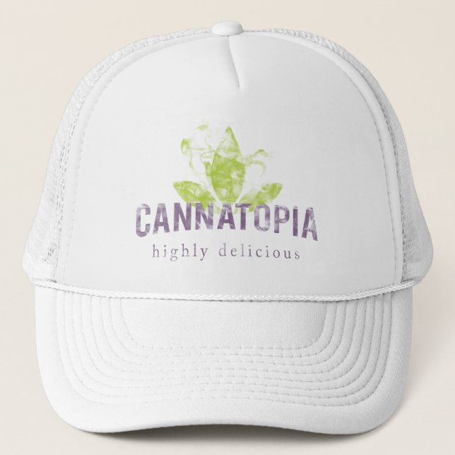 Cannatopia Smoke Logo Trucker Hat (Front)