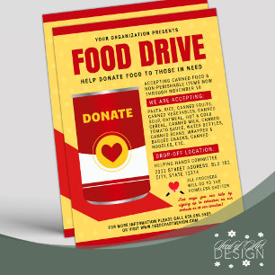 Canned Food Drive Charity Fundraiser Flyer