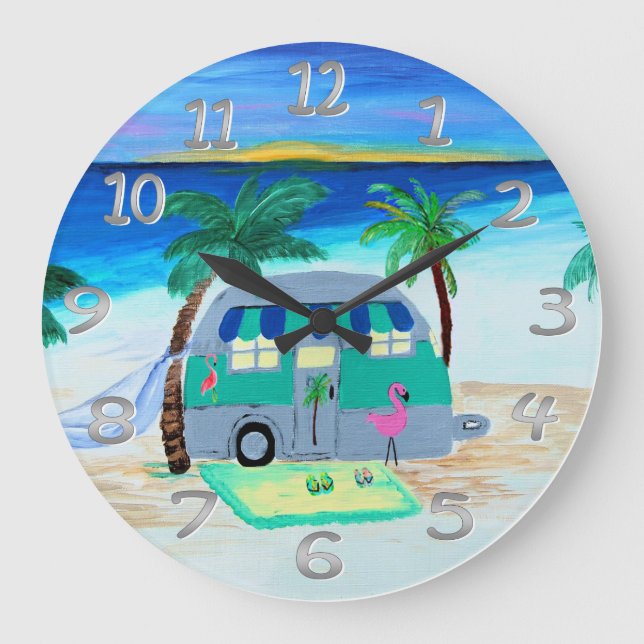 canned ham camper wall clock (Front)