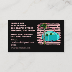 CANNED HAM VINTAGE TRAVEL TRAILERS BUSINESS CARDS! CARD