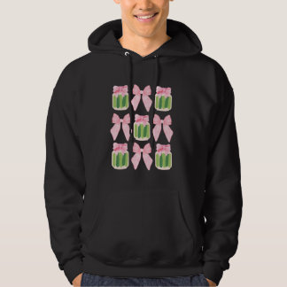Canned Pickle Coquette Bows With Cute Pickle Jar G Hoodie