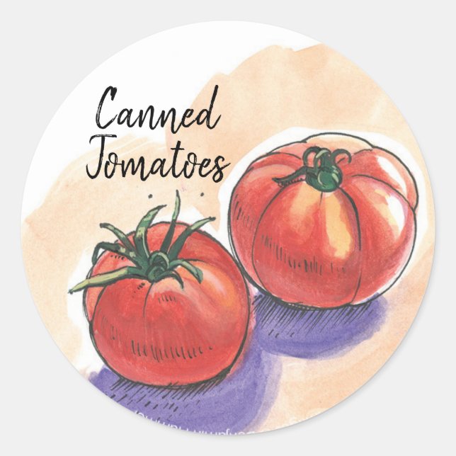Canned Tomatoes Ball Canning Label (Front)