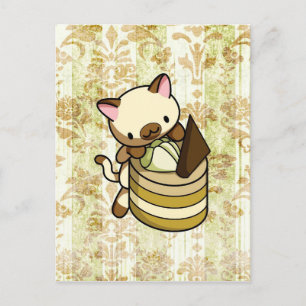 Cannelle Apple Kitty Postcard