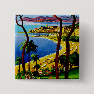 Cannes ~ Cote d'Azur 15 Cm Square Badge