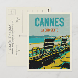 Cannes Cote d'Azur France, view of Croisette Postcard