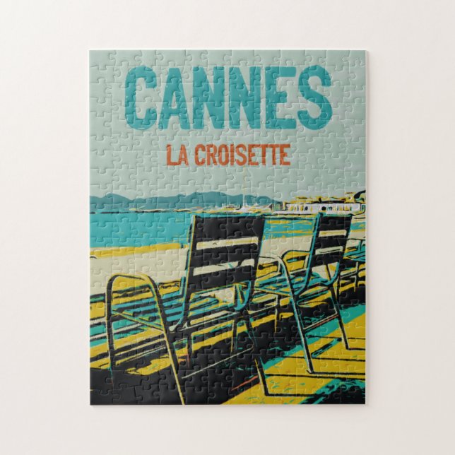 Cannes Côte d'Azur La Croisette Illust France Jigsaw Puzzle (Vertical)