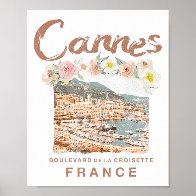 Cannes France French Riviera Festival Vintage  Poster (Front)