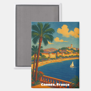Cannes France French Riviera Vintage Magnet
