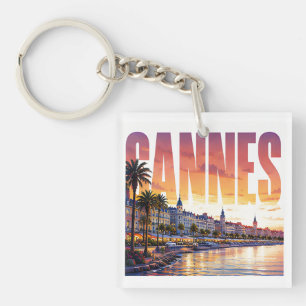 Cannes France Riviera Golden Coast Key Ring