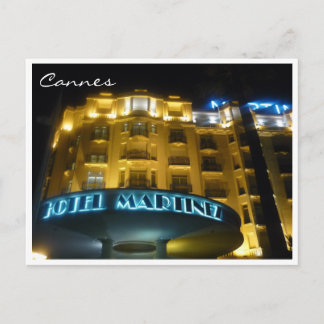cannes hotel night postcard