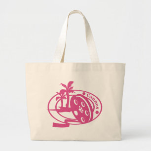 Cannes Stamp Large Tote Bag