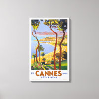 Cannes Vintage Travel Poster
