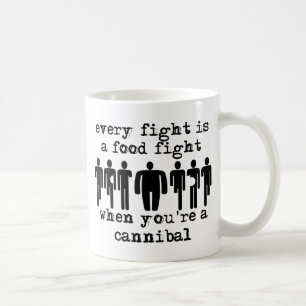 Cannibal Food Fight Funny Mug Humour