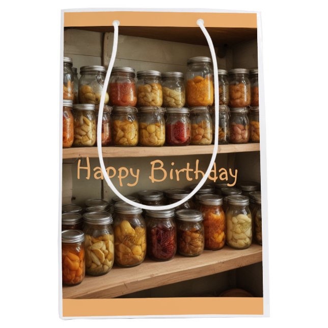 Canning Birthday Medium Gift Bag (Front)